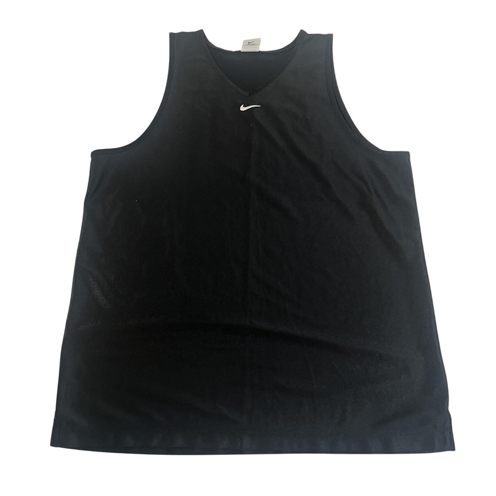 Vintage Nike Tank Top Shirt Mens Medium Black Basketball Jersey USA 90s